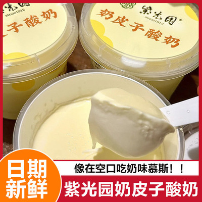 紫光园奶皮子酸奶北京紫光园特产自制奶皮子酸奶老式固体旗舰店