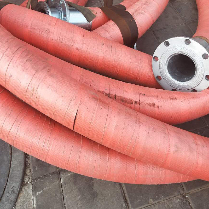 四川厂家大口径法兰橡胶管高压胶管钢丝骨架编织钢吸排泥浆胶管