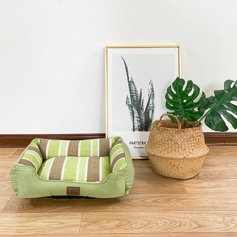 狗来运四季法斗仿麻可拆洗泰迪比熊狗窝大中小型犬宠物窝垫猫窝