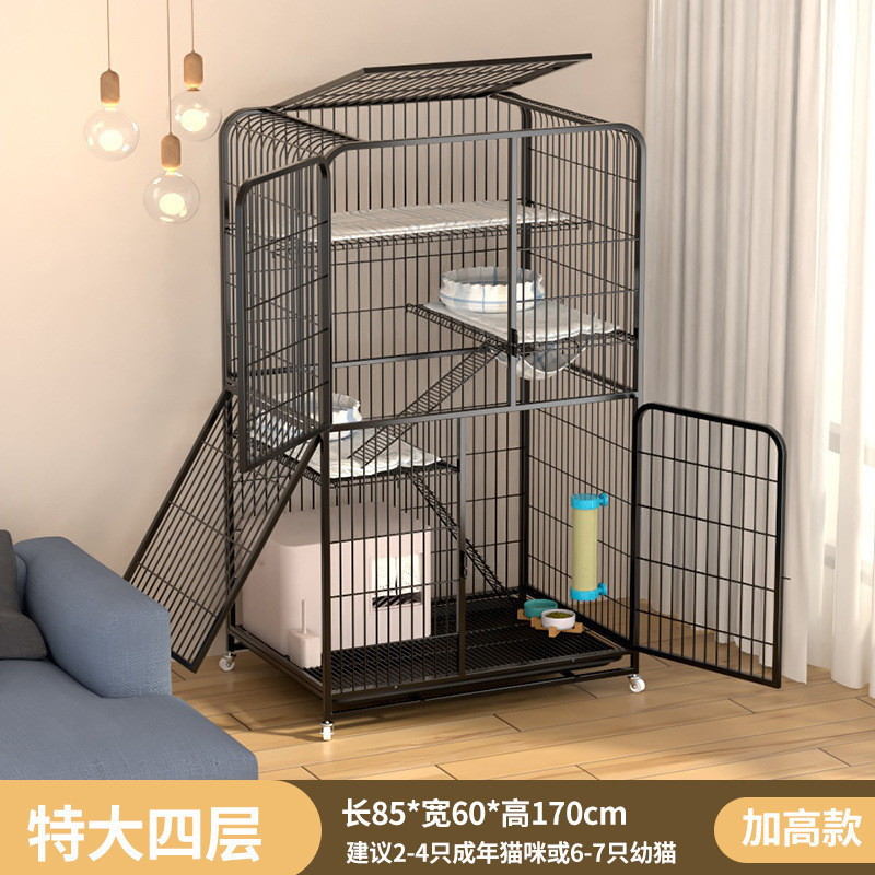 猫笼子家用猫咪窝超大自由空间带厕所猫别墅宠物两层猫舍猫屋室内