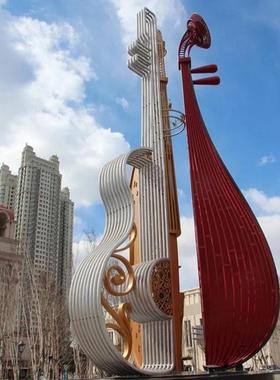 广场不锈钢雕塑厂家大型景观摆件抽象创意户外金属廊架艺术品美陈