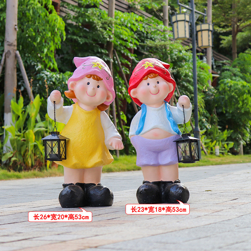 户外商场店门口迎宾卡通仿真人物娃娃雕塑庭院花园幼儿园装饰摆设