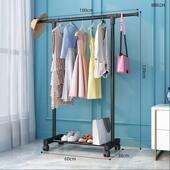 简易晾衣架落地卧室晒家用晾衣服杆架子室内阳台凉折叠挂衣架衣柜