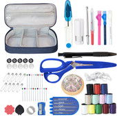 大容量便携旅行针线盒家用质量好缝补配件手提收纳多色套装 针线包