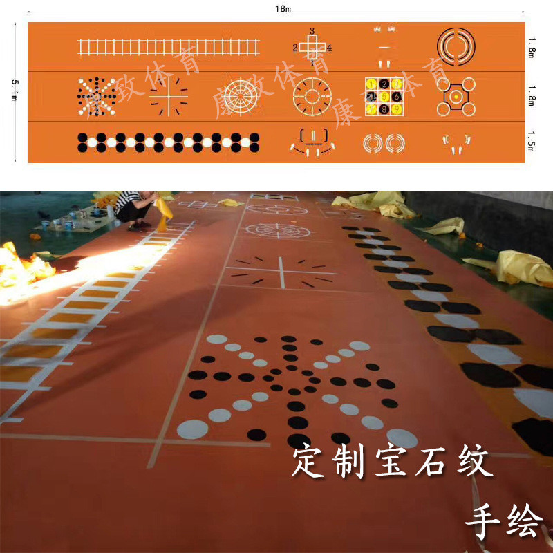 360区教地板健身房地垫功能训练私pvc地垫健身房地胶私教地板