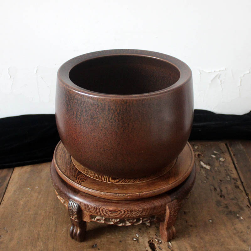 景德镇装饰摆件粗陶陶瓷鱼缸 碗莲睡莲花盆 荷花锦鲤缸 园林创意