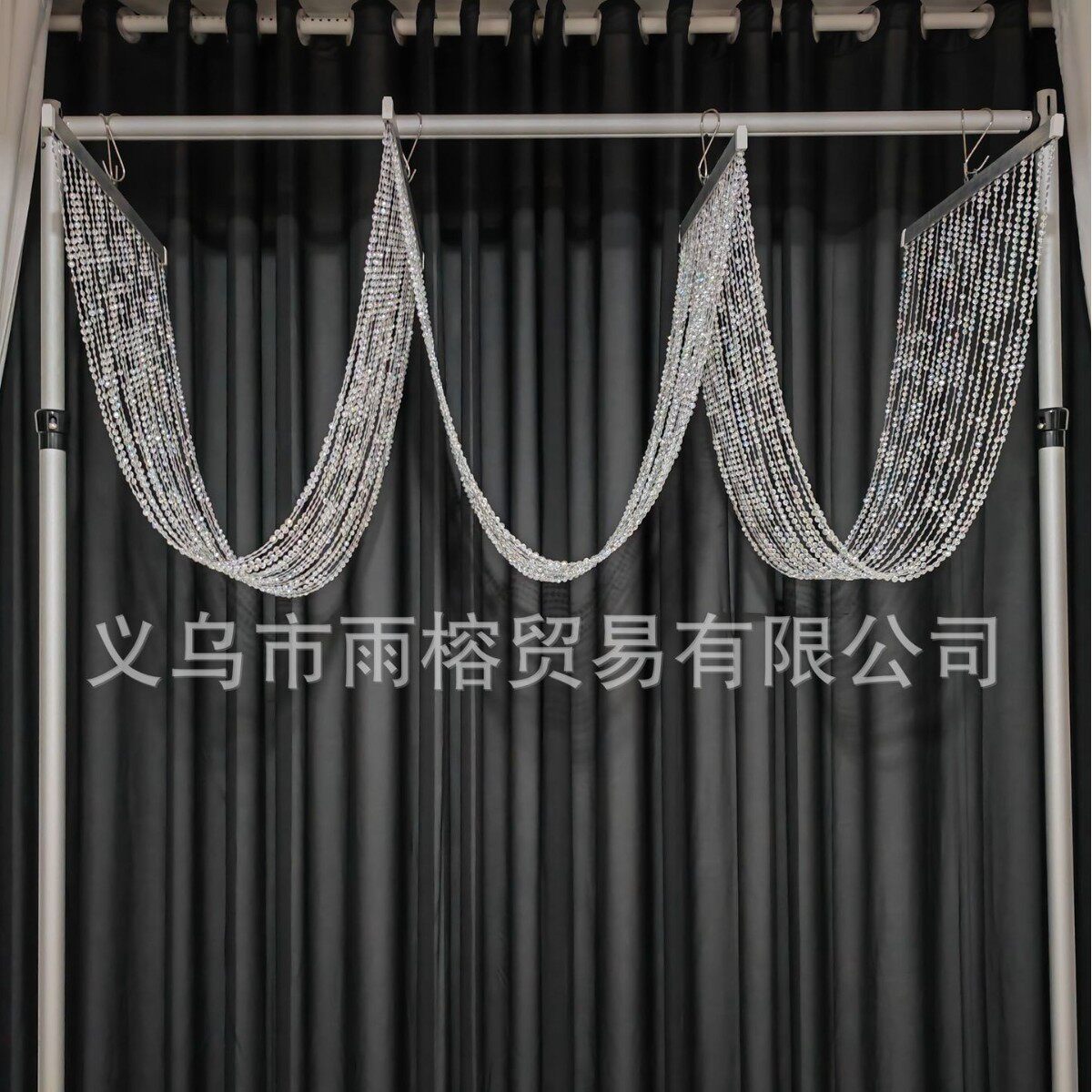 雨榕婚庆婚礼吊顶亚克力珠链帘吊珠帘挂帘吊帘装饰4节铝合金旧款