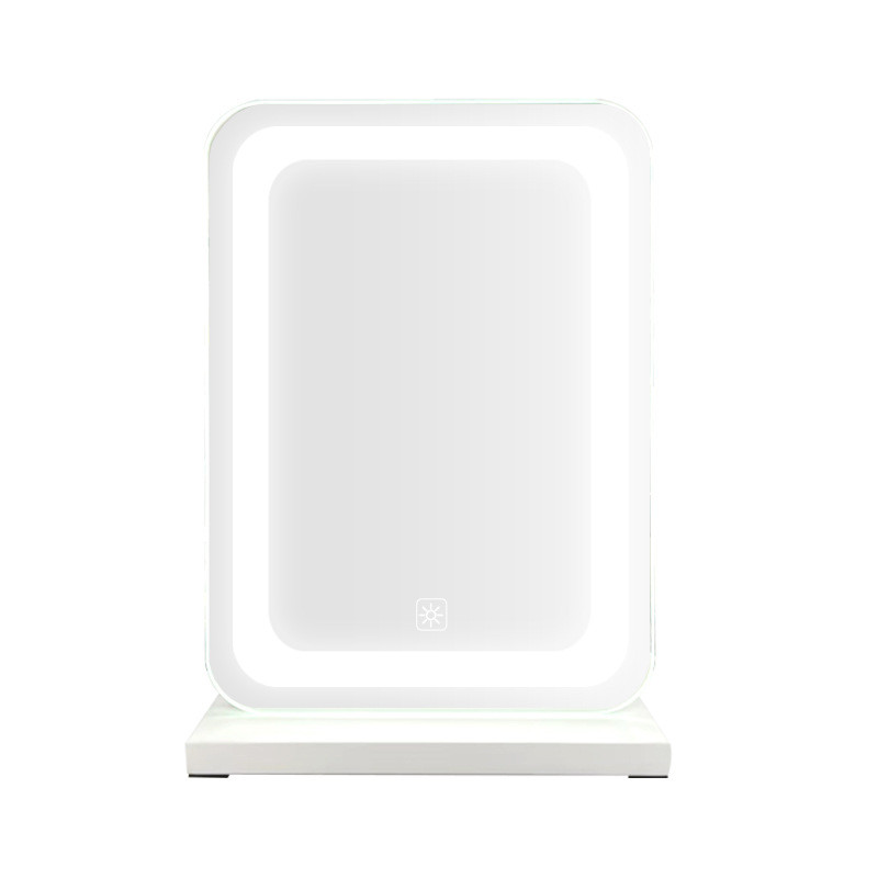 网红三色款好莱坞led桌面梳妆美妆镜热销灯光台式镜带灯化妆镜子