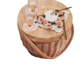 北欧ins新款 柳编编织保温野餐手提收纳筐野餐篮道具摄影道具