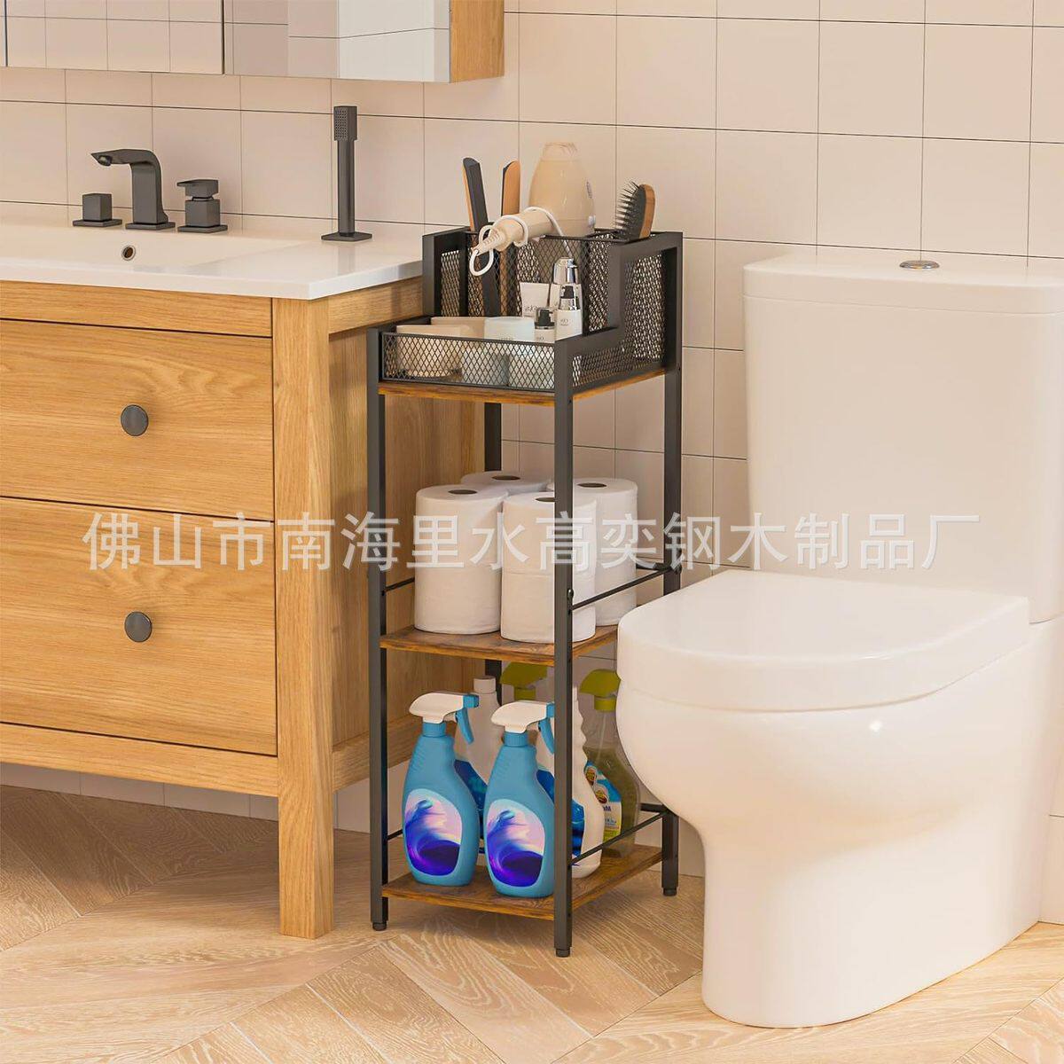 多功能订做定制卫生间客厅三层置物架收纳架立式小空间储物架