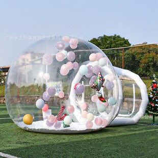 网红充气泡泡屋充气星空顶户外透明加厚充气露营帐篷充气泡泡屋