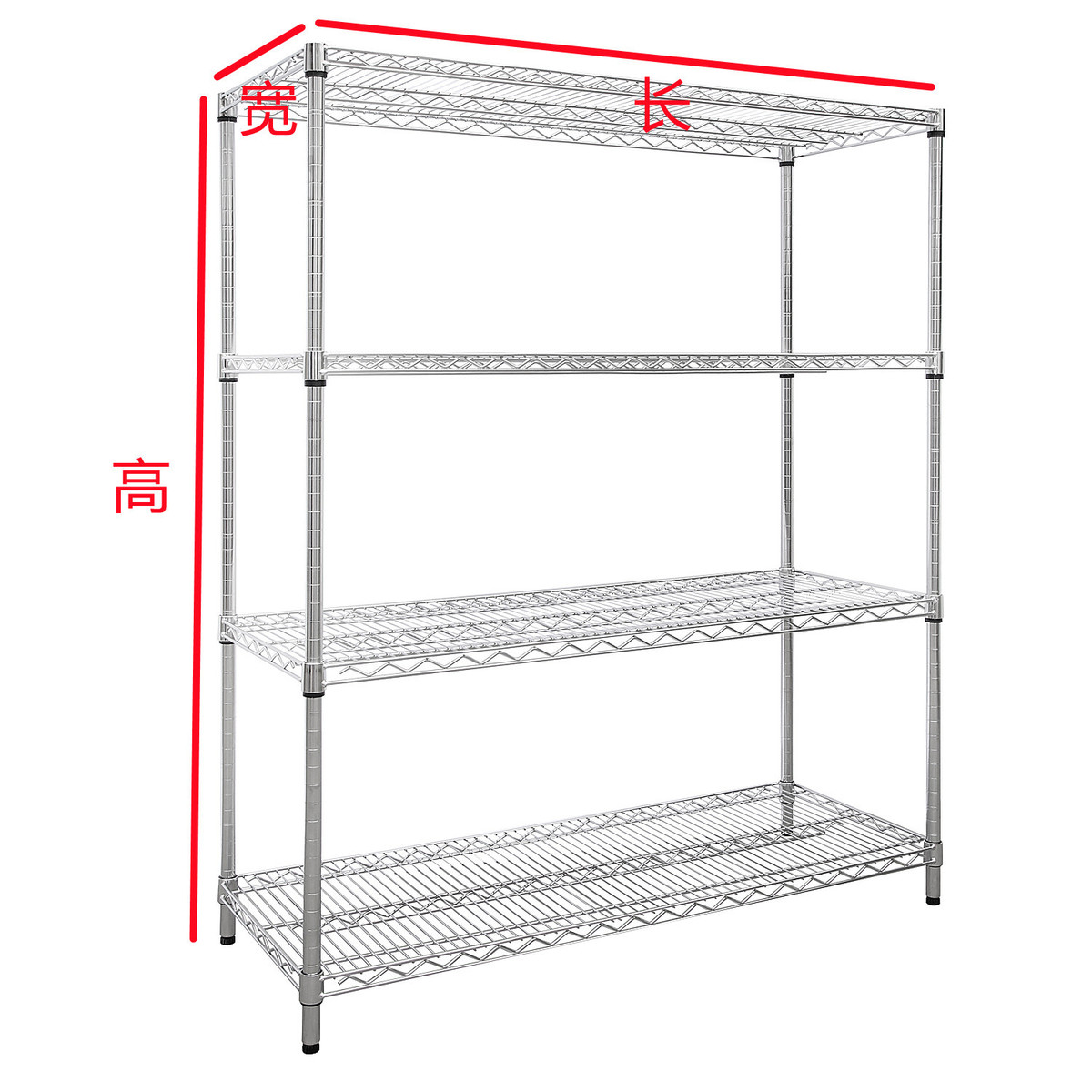 热销镂空络网架不锈钢架子移动带轮子置物架车间物料架网线镀铬镀
