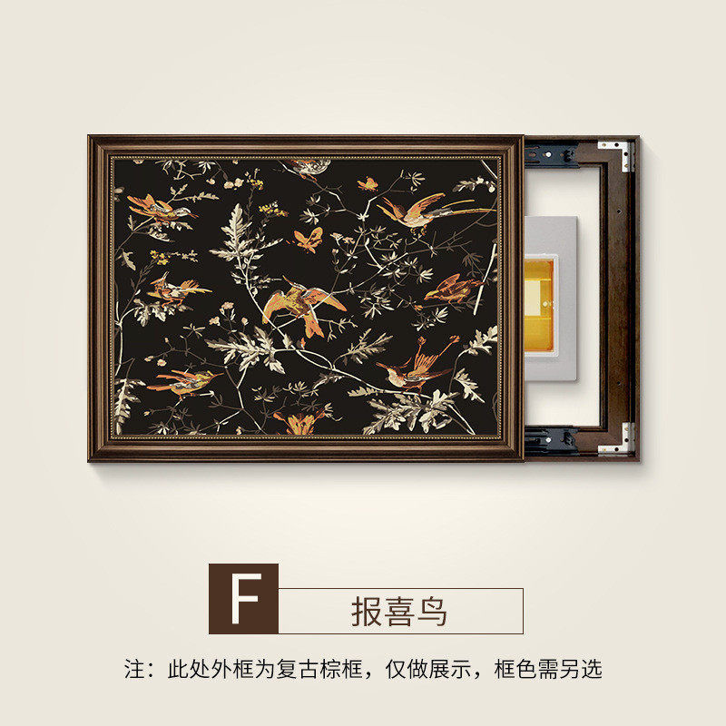 新款电表箱装饰画复古欧式油画电闸盒配电箱遮挡新款挂画2024美式