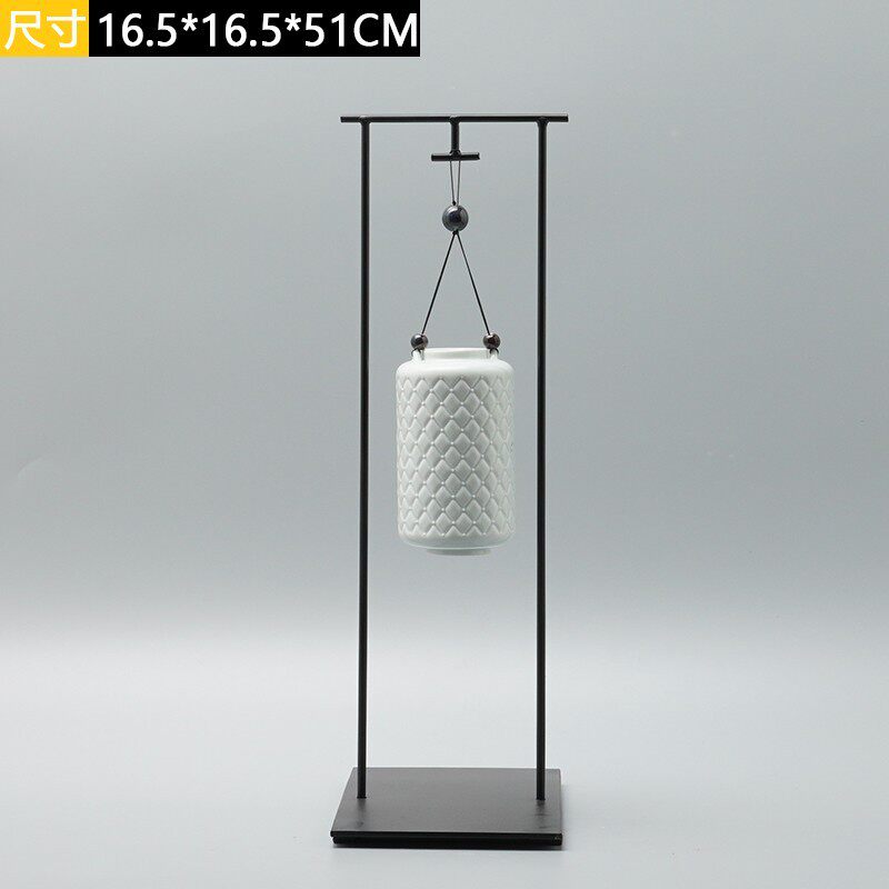 现代新中式创意铁艺摆设软装炉吊挂沉香禅意香薰摆件装饰品倒流香