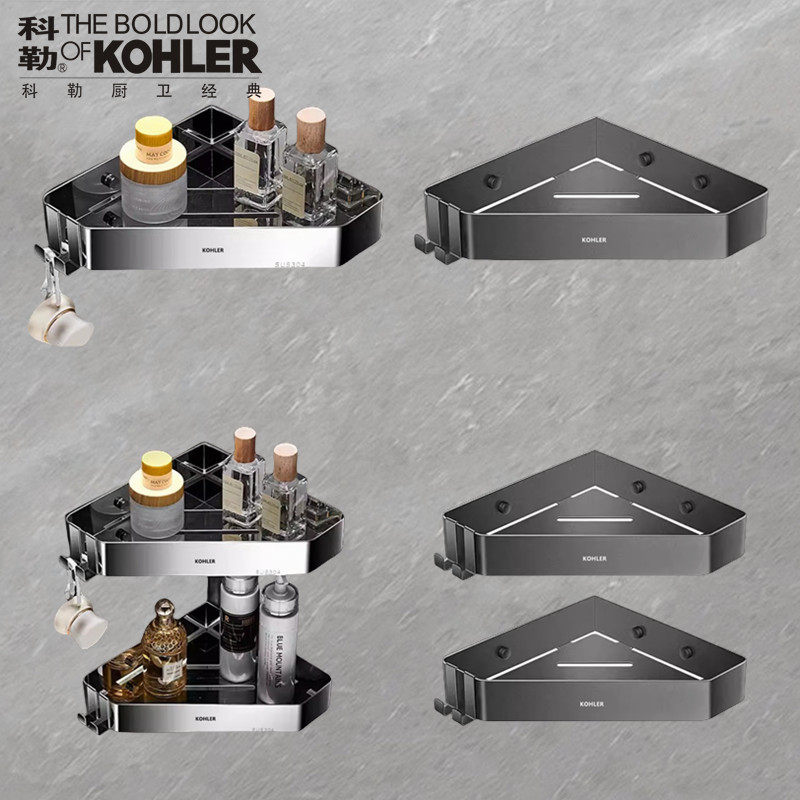 免打孔浴室置物架304不锈钢淋浴房卫生间厕所三角架转角收纳角篮,家装主材,浴室角架,淘宝优惠券,粉丝福利购,淘宝优惠卷