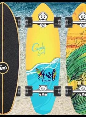 热销板新手入门surfskate陆地冲浪板s5弹簧桥代步儿童女生陆冲gee
