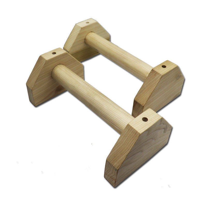 热销俄挺支架架俯卧撑架子实木工字型倒立训练俯卧撑支架倒立制黄