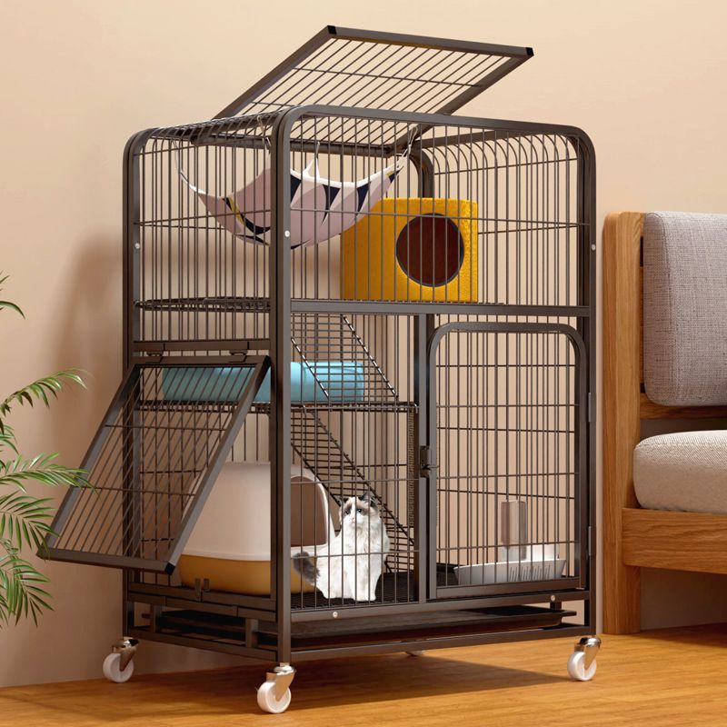 热销猫笼子室内家用三层猫别墅超大自由空间双层猫咪猫窝猫舍小型