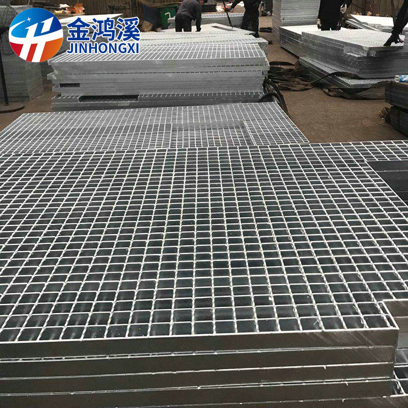 供应板钢格板仓储货架金属格栅板光伏平台走道防滑踏步网格镀锌