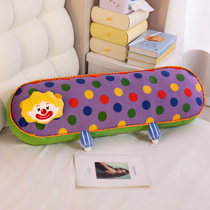 创意小丑抱枕大学生宿舍床上靠垫床头靠枕睡枕夹腿抱睡斑点长条枕