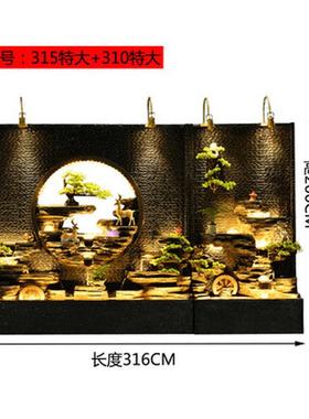 大型水幕墙流水屏风入户花园景观鱼缸酒店隔断庭院循环水公司摆件