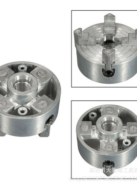 4爪卡盘z011a用于金属迷你车床m12x1mm螺纹后部