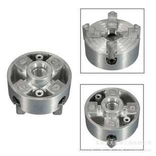 4爪卡盘z011a用于金属迷你车床m12x1mm螺纹后部