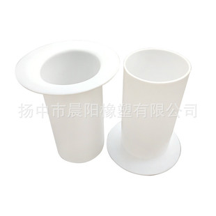 四氟轴套型聚四氟乙烯t密封件翻边管绝缘铁氟龙模压翻边衬管