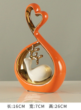 kbq1陶瓷摆件大气现代简约酒柜玄关轻奢摆放电视柜抽象装饰品