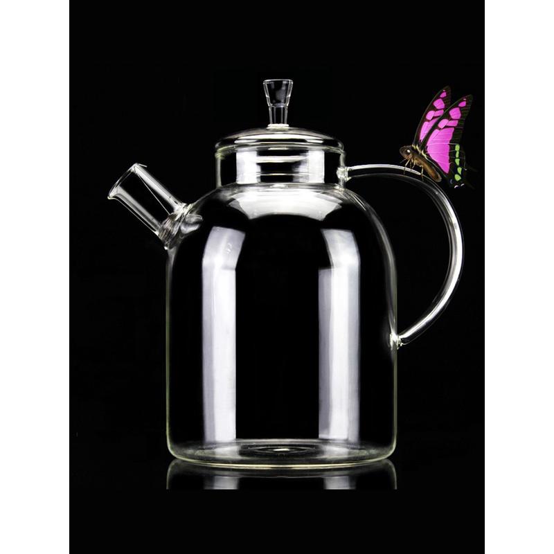 H加厚玻璃煮茶壶大容量耐高温加厚烧水壶过滤泡茶壶带内胆家用Y