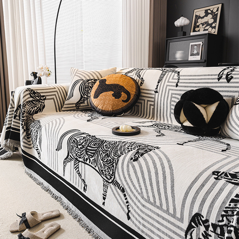 高级感雪尼尔沙发巾沙发盖布全包万能坐垫罩防猫抓一整张批发