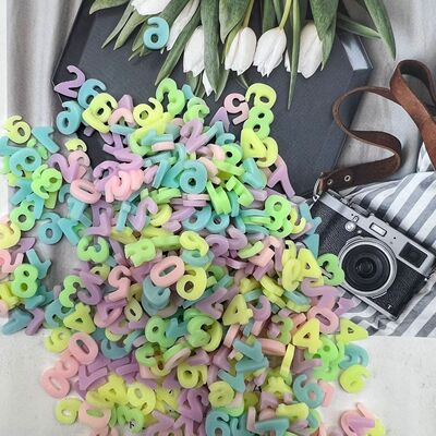 热销直径1cm夜光软陶片数夜光字条水晶泥起泡胶填充物diy饰品配件