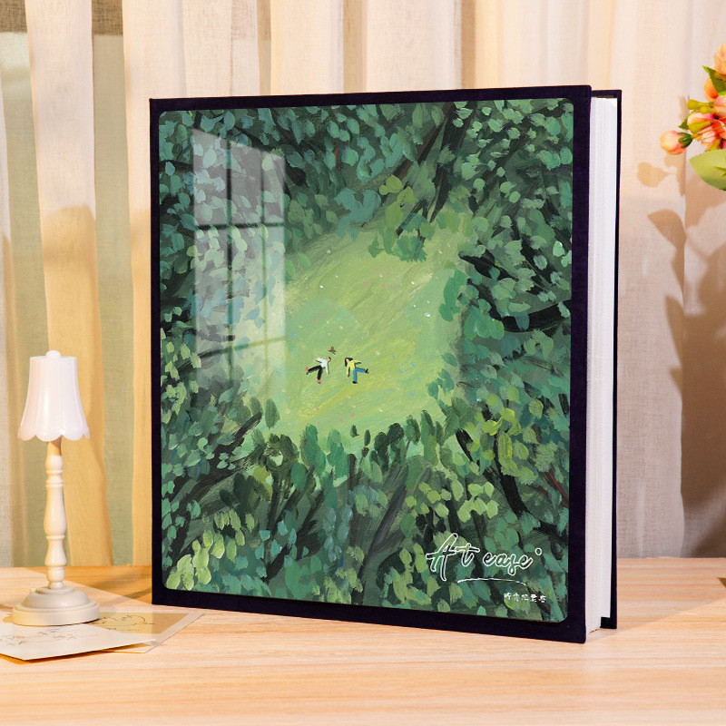 5寸6相簿相册本大容量家庭影集纪念册情侣照片收纳插页式过塑混装