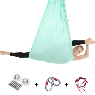 批发瑜伽馆空中瑜伽吊床倒立家用伸展带吊床弹力加宽瑜珈吊绳