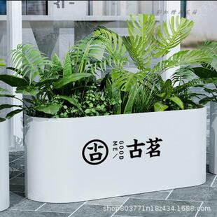 户外不锈钢花箱铁艺花箱市政花坛广花槽场外摆铁艺种植箱工厂现货