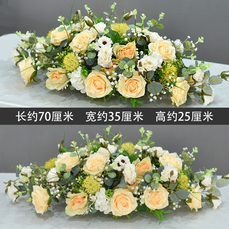 会议室桌面厅长花摆件餐摆餐桌桌花花生日宴会签到台装饰台花批发