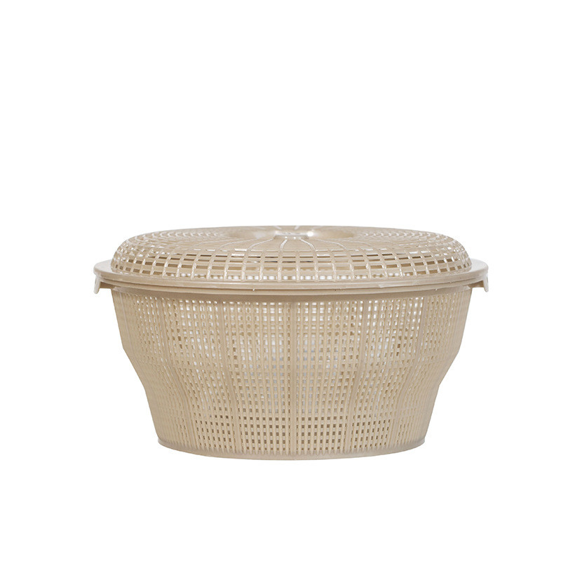 wi25水果篮采摘桑葚杨梅草莓葡萄篮子5斤篮红色圆形手提塑料有盖