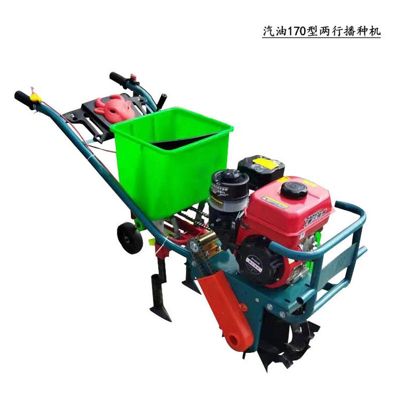 手推式玉米施肥机多功能施肥神器小型农用播种撒肥机汽油播种机