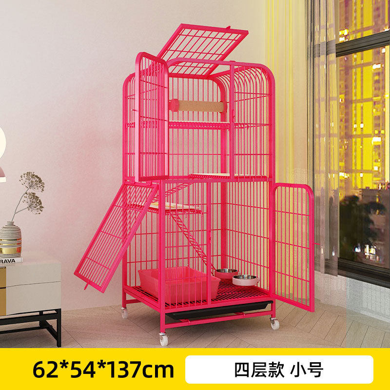 猫笼猫别墅超大自由空间家用室内带厕所一体猫屋猫咪猫舍猫笼厂家