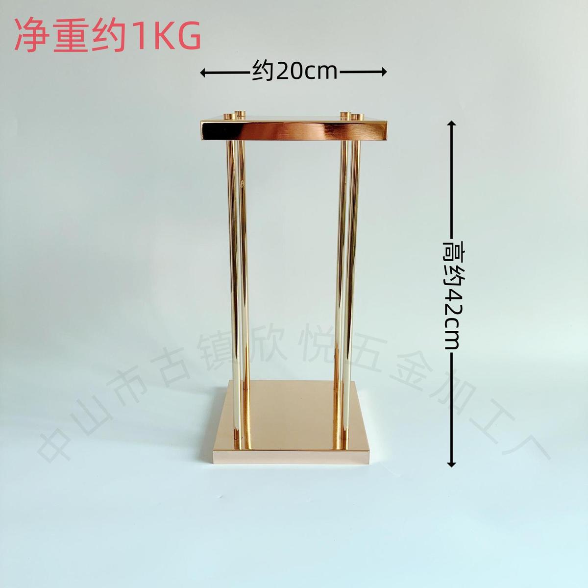 新款铁艺花架金色四几何方盒路引婚庆婚礼堂装饰布置现代家居摆件