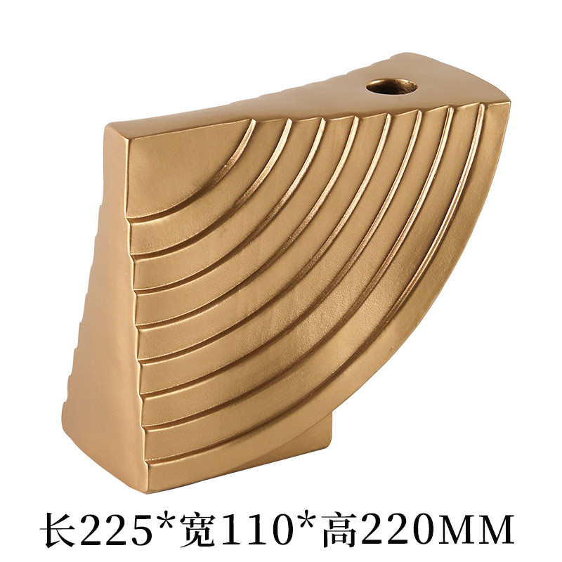 现代简约台面花瓶扇形花艺摆件装饰品公司前台花器电视柜艺术摆设