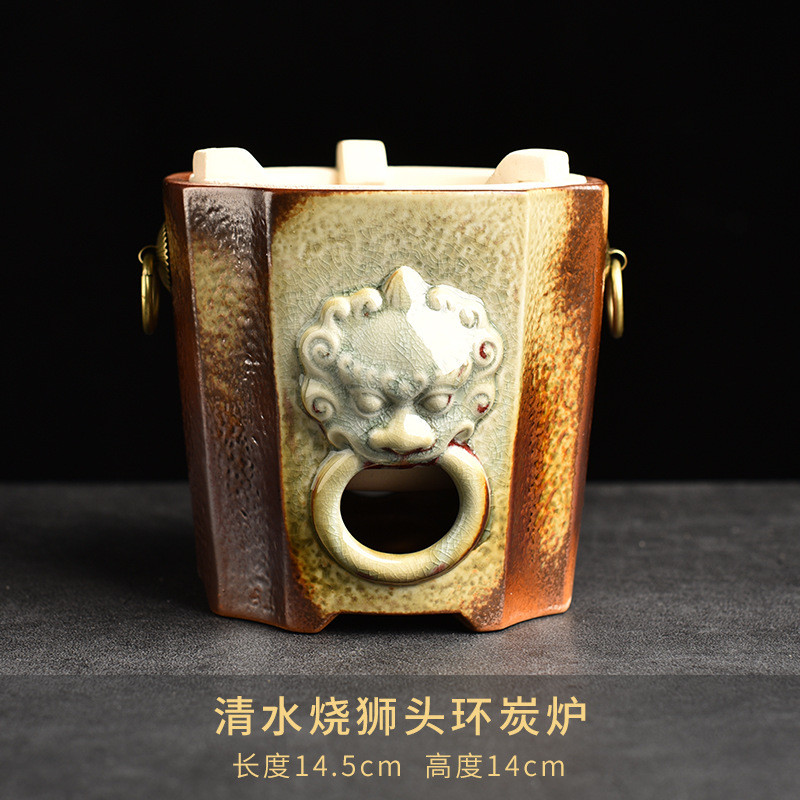 围炉煮茶烧烤炉炭火炉室内古法碳火煮茶壶陶瓷烤红薯炉子耐热干烧
