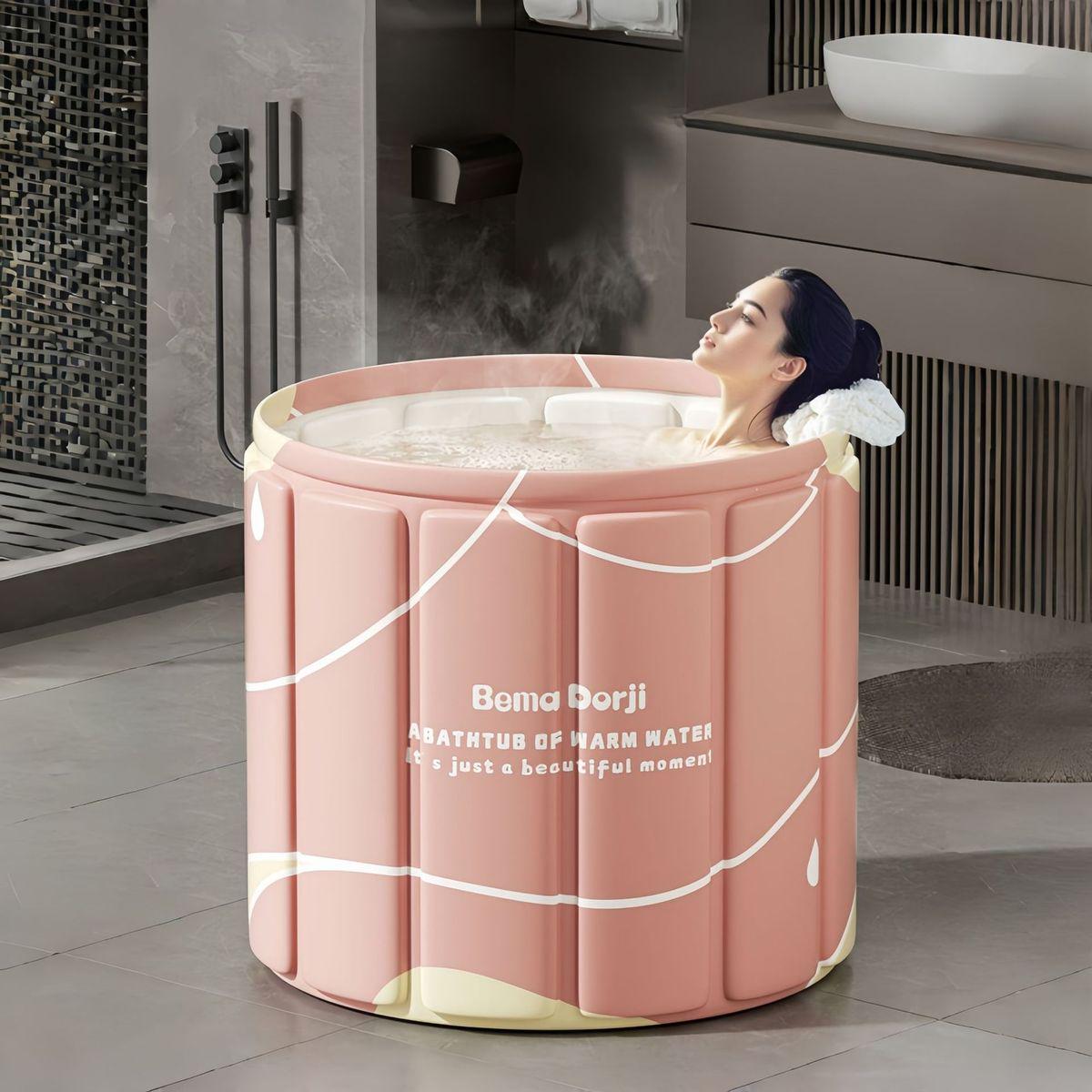 泡澡桶大人洗澡盆全身沐浴桶洗澡桶儿童小孩可坐家用折叠成人浴缸