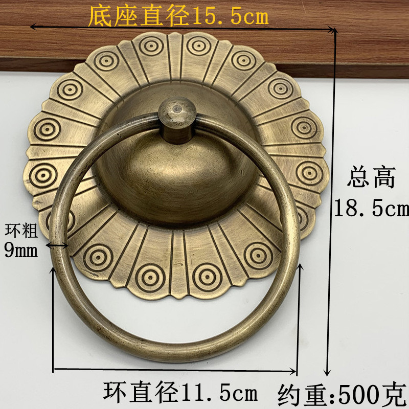 x6ro批发木门拉手青古铜中式仿古大门拉手铁门把手老式门门环实心