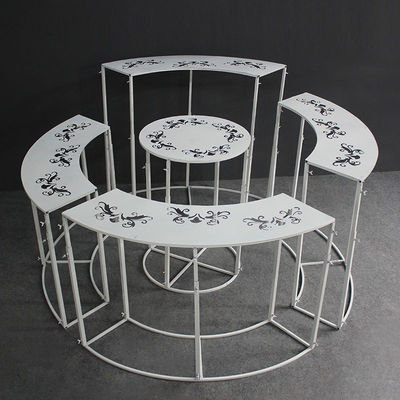 婚庆道具新款铁艺圆柱甜品桌圆筒甜品台展示区生日派对签到摆件