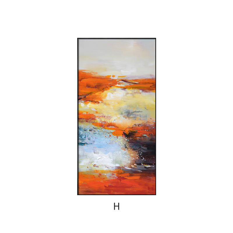 浓墨重彩北欧玄关装饰画晶走廊竖版画客厅过道挂画现代简约瓷壁画
