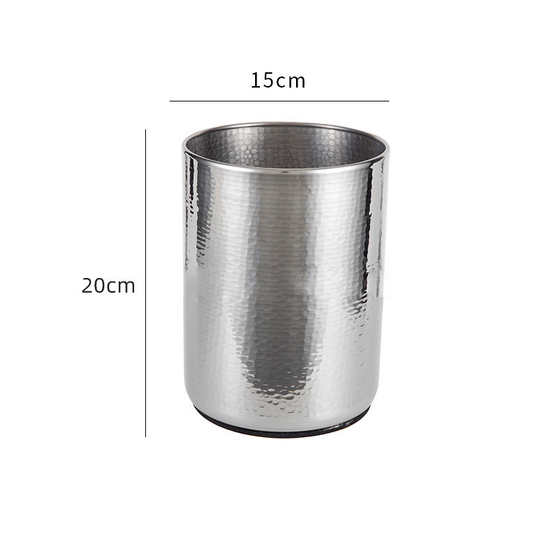 欧式锤香槟不锈钢直筒冰桶带脚架户外聚会派对立式红酒纹桶连架