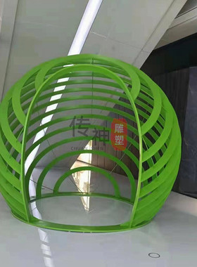 大型不锈钢廊架雕塑定制金属钢结构异形长廊创意凉亭耐候钢景观树