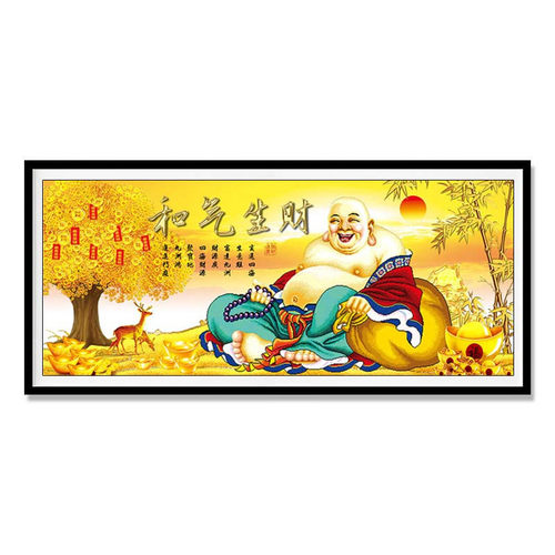444z批发和气生财新款客厅满绣2023十字绣2022自己手工线针绣刺