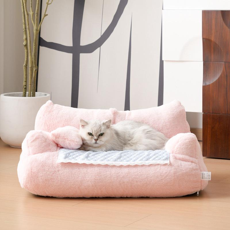 宠物猫狗绒水晶猫窝四季通用小猫床垫可拆洗冬季保暖猫咪沙发批发